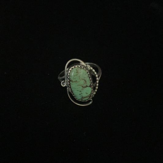 Art Nouveau Silver and Turquoise Ring